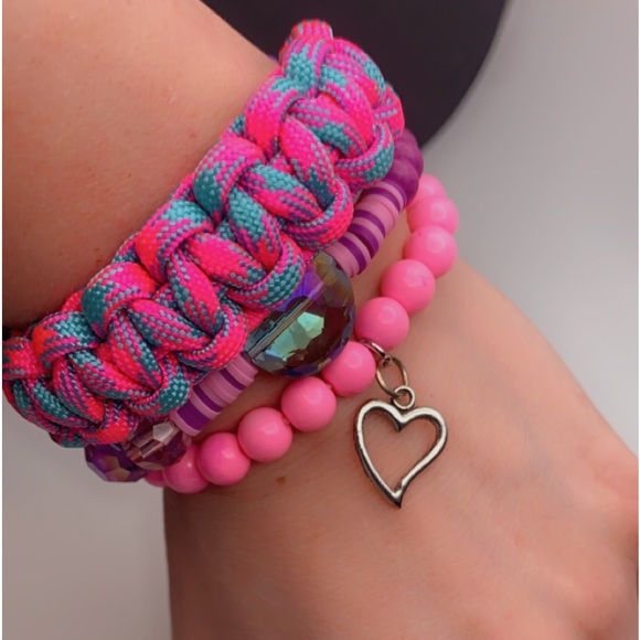 Bubblegum Trio Bracelet Stack - Picture 1 of 7